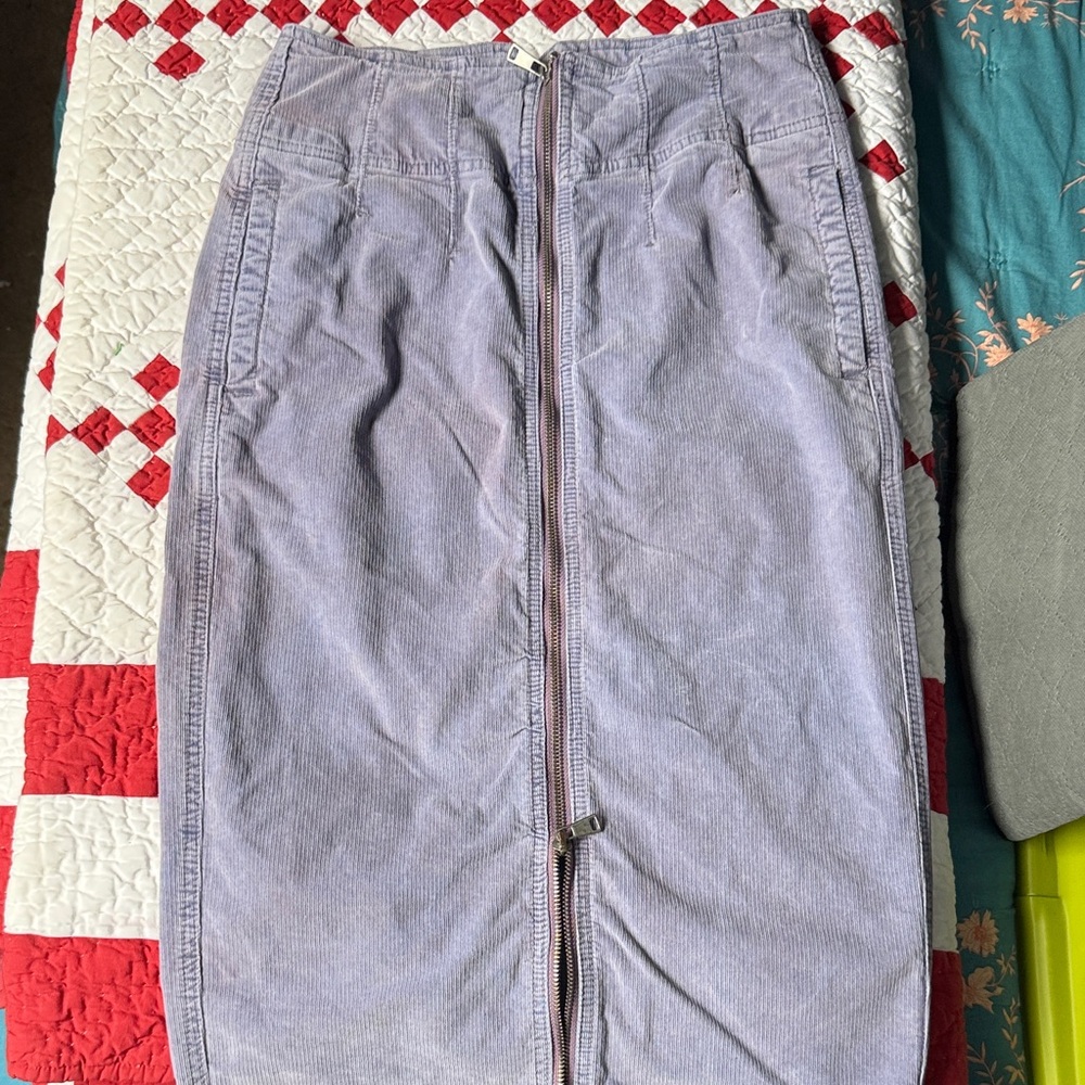 Lavender Corduroy Women pencil Skirt by free people